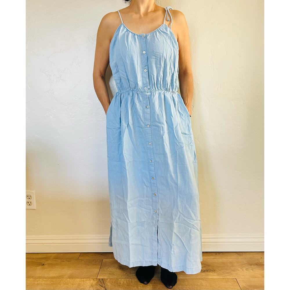 Zara Soft Denim Maxi Dress